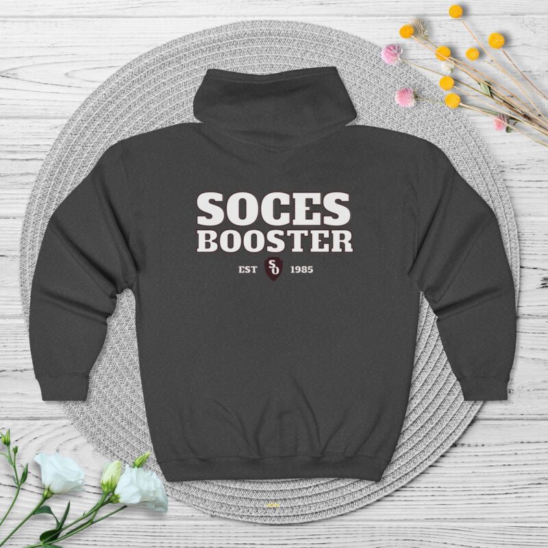 SOCES Booster Zip Hoodie — Full-Zip Sweatshirt -Front & Back