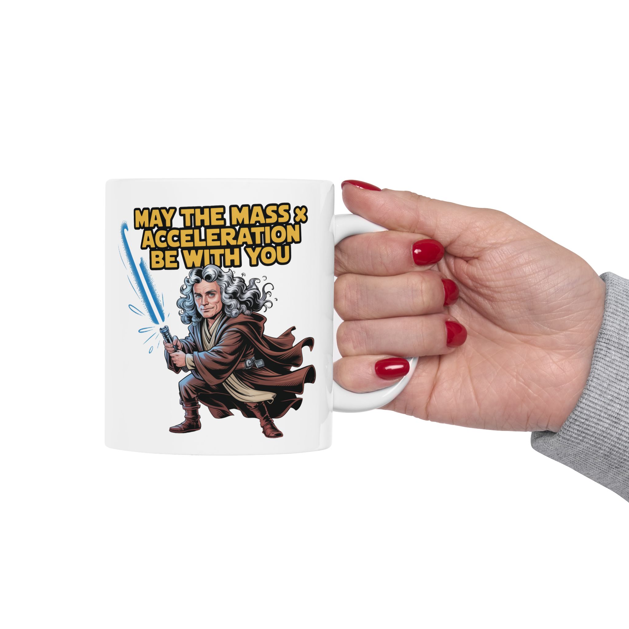 Coffee Mug – May the Mass and Acceleration be with you (11oz, 15oz) - Image 6