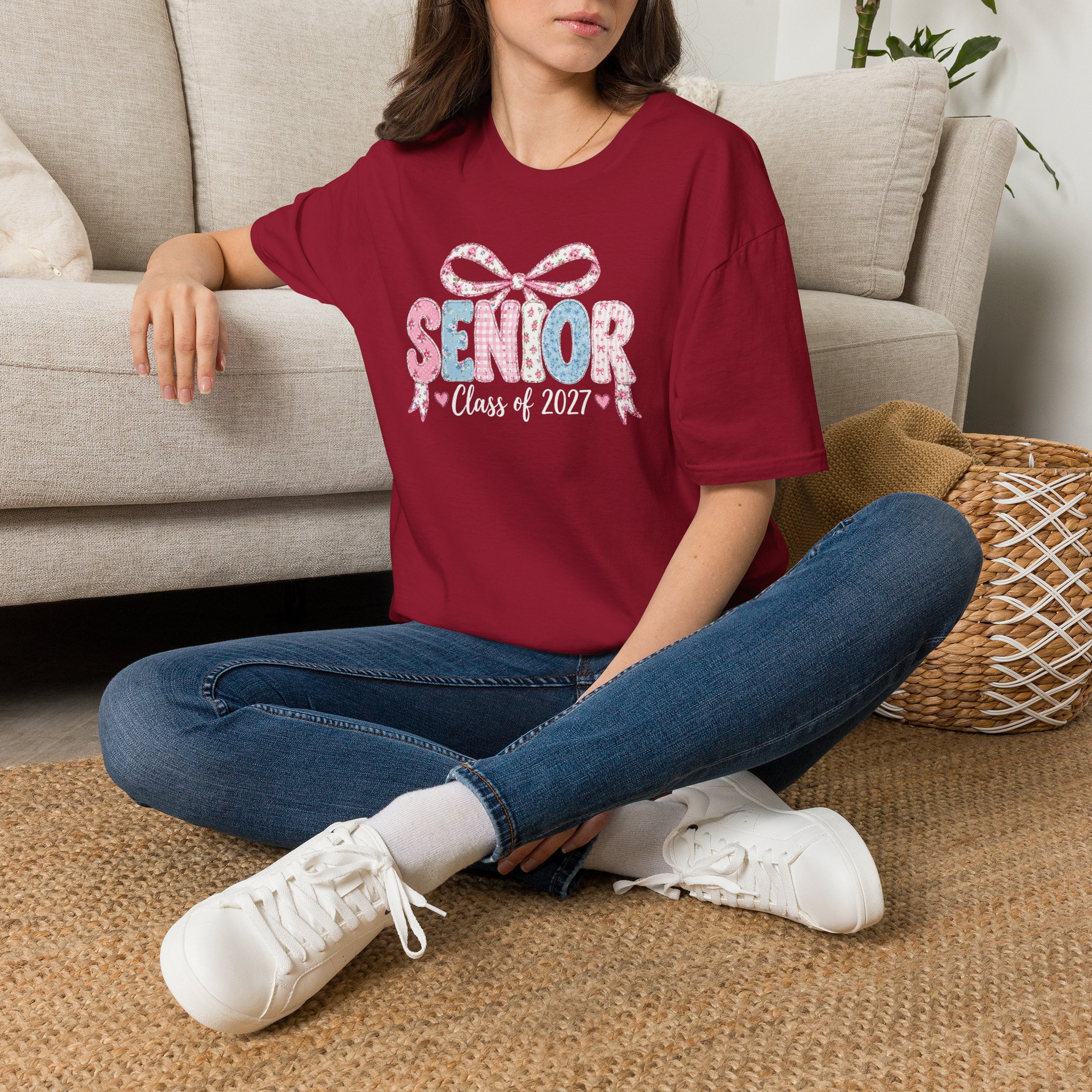 Senior Class of 2027 Bow T-shirt - Image 5