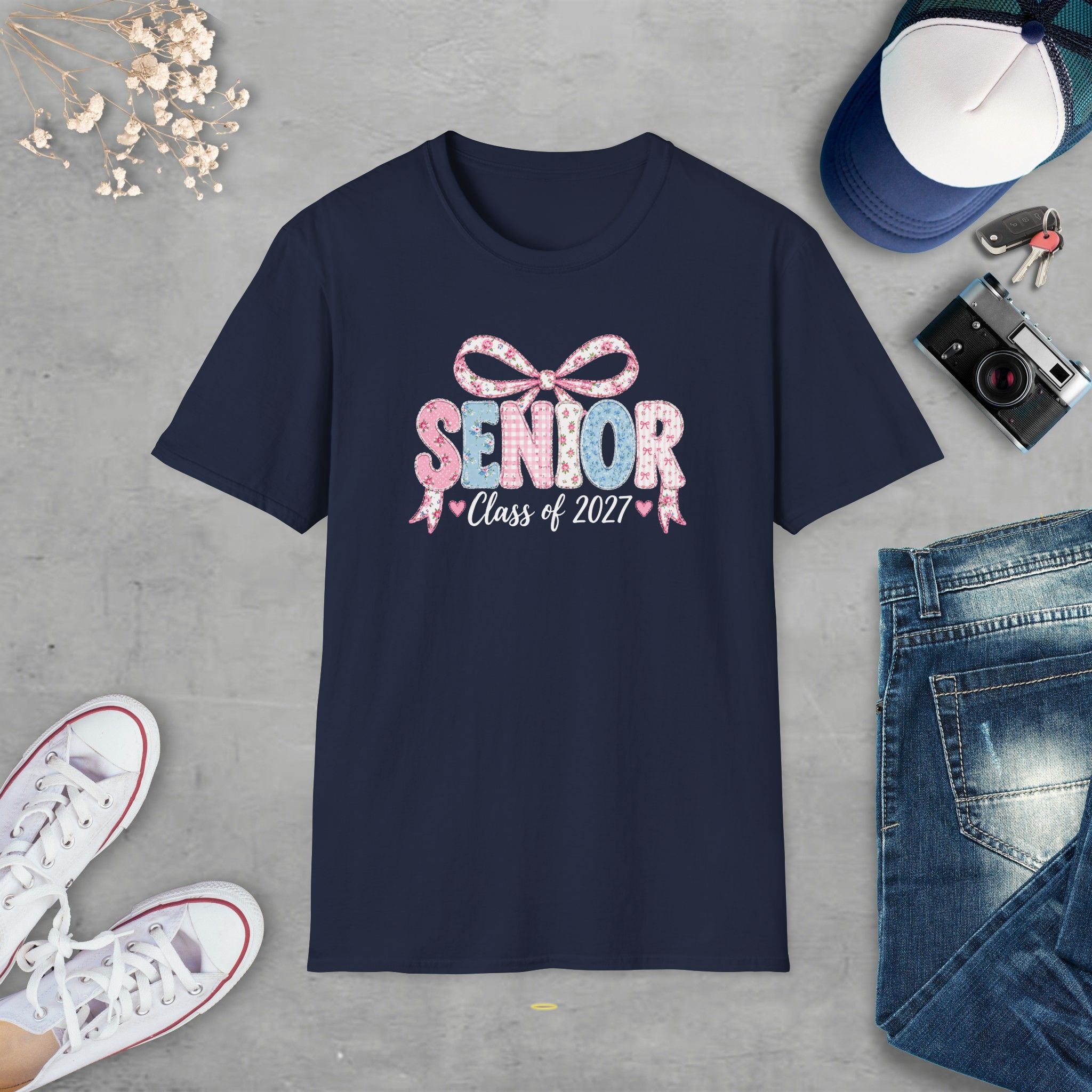 Senior Class of 2027 Bow T-shirt - Image 27