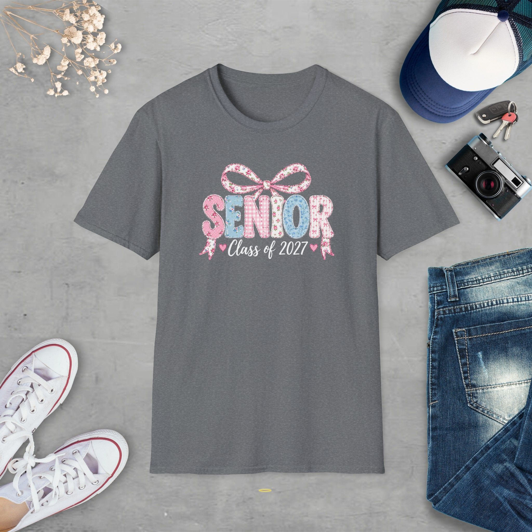 Senior Class of 2027 Bow T-shirt - Image 3