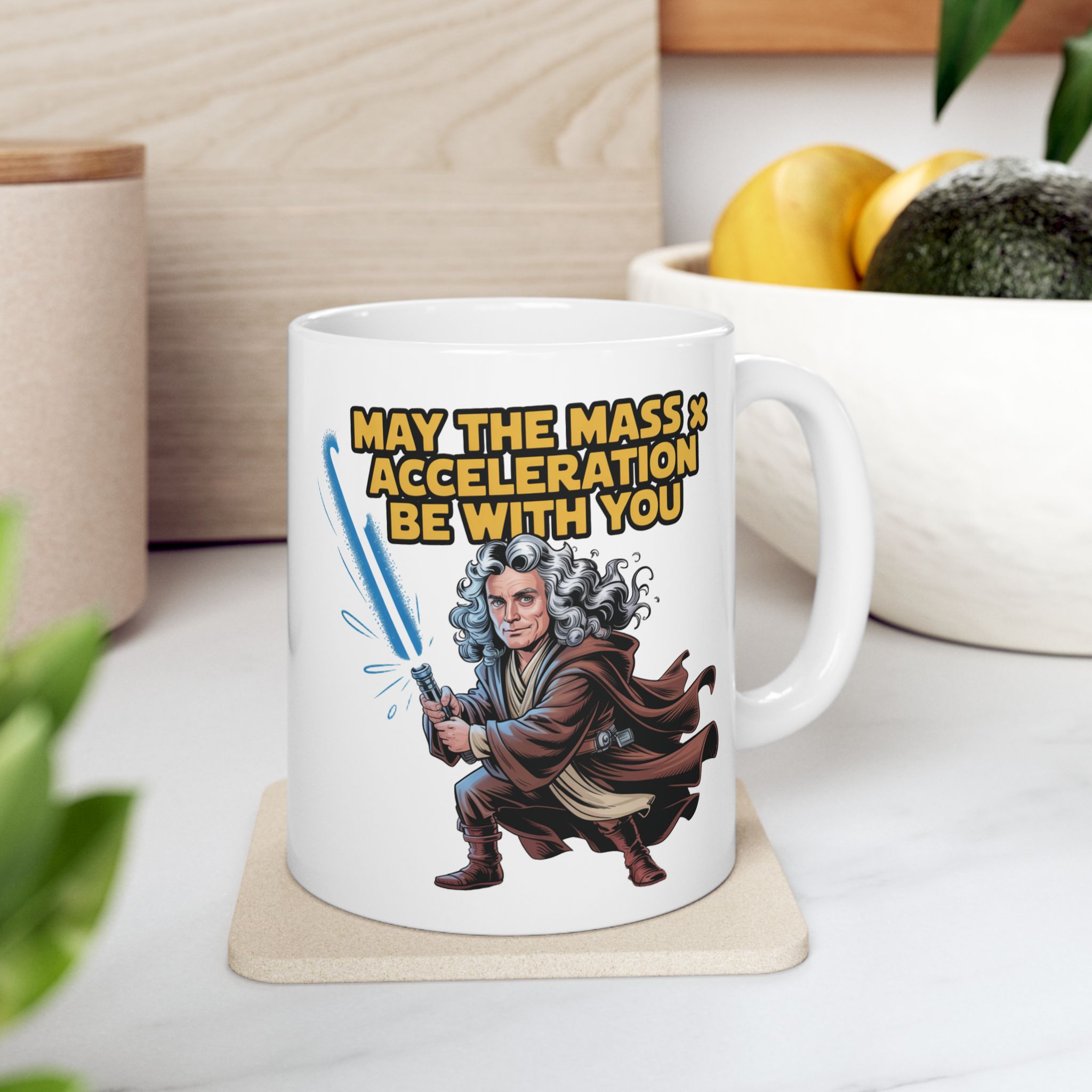 Coffee Mug – May the Mass and Acceleration be with you (11oz, 15oz) - Image 4