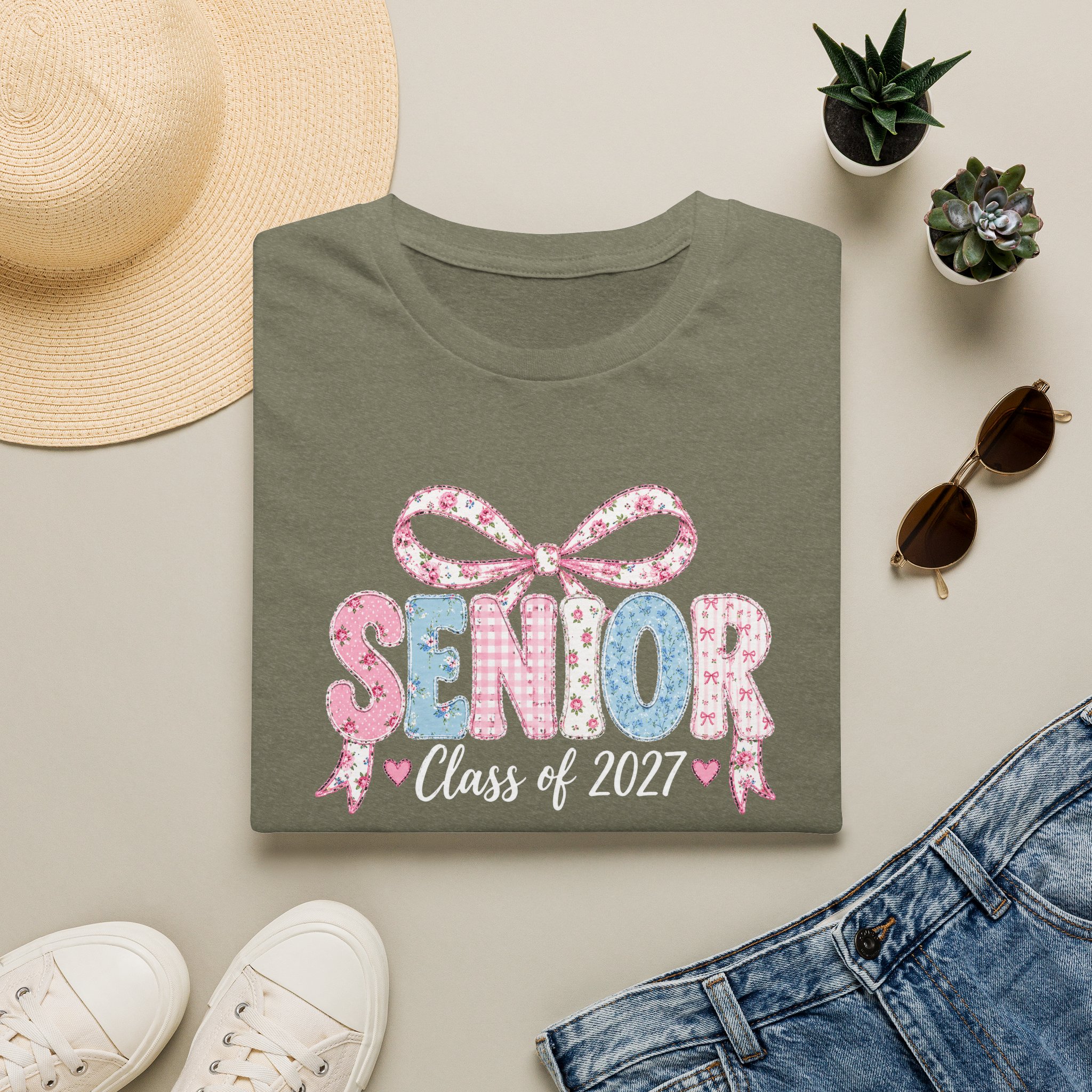 Senior Class of 2027 Bow T-shirt - Image 29