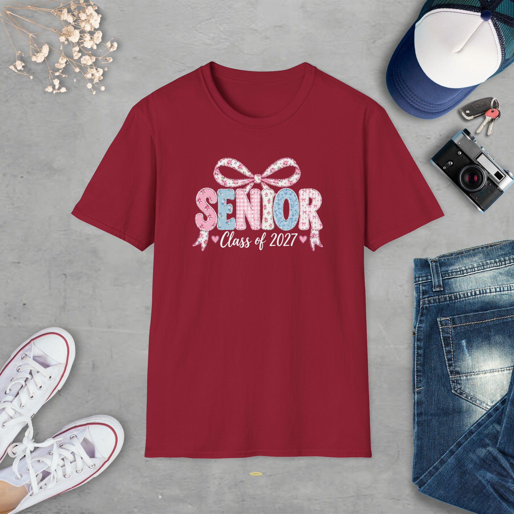 Senior Class of 2027 Bow T-shirt - Image 7