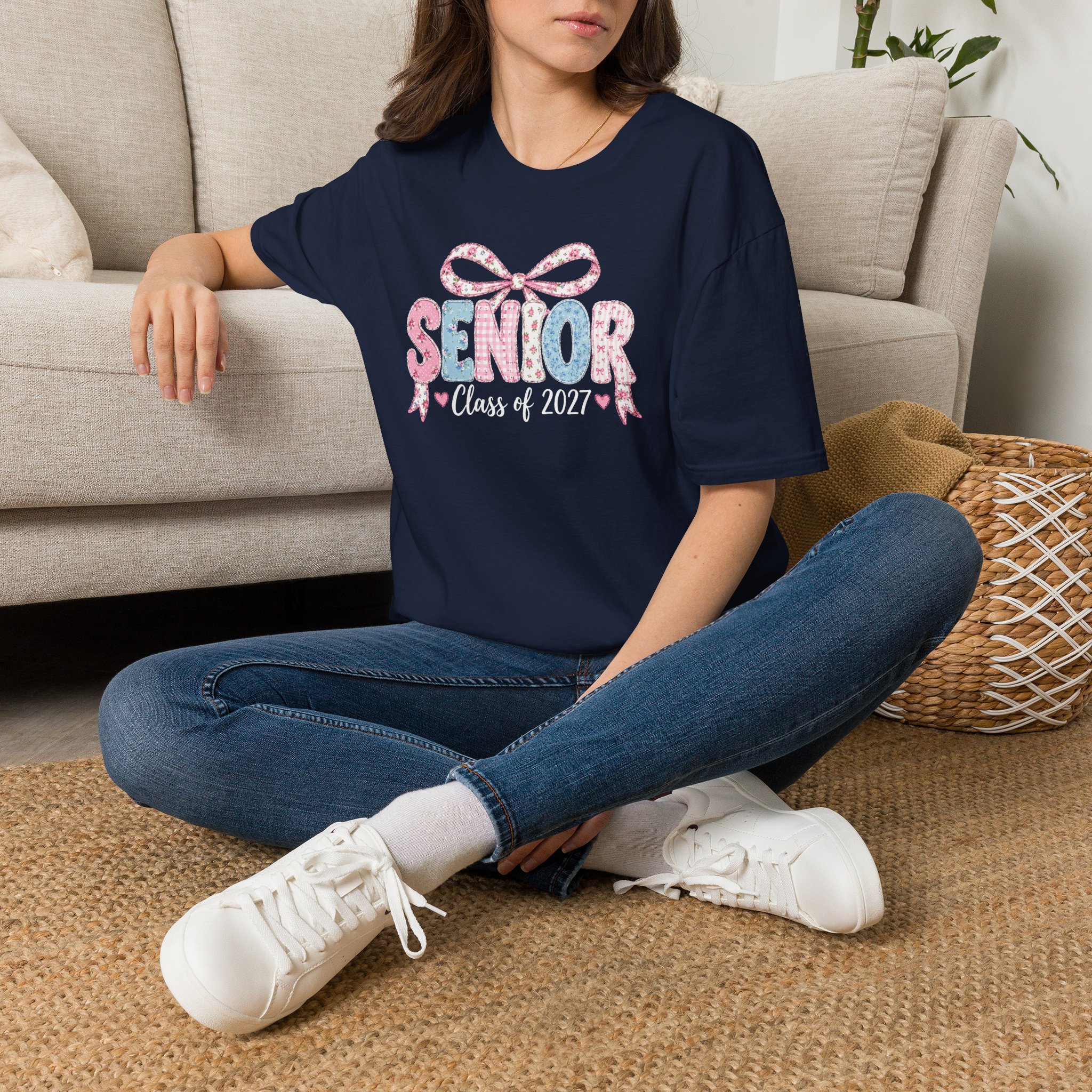 Senior Class of 2027 Bow T-shirt - Image 26
