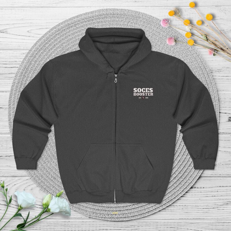 SOCES Booster Zip Hoodie — Full-Zip Sweatshirt -Front & Back