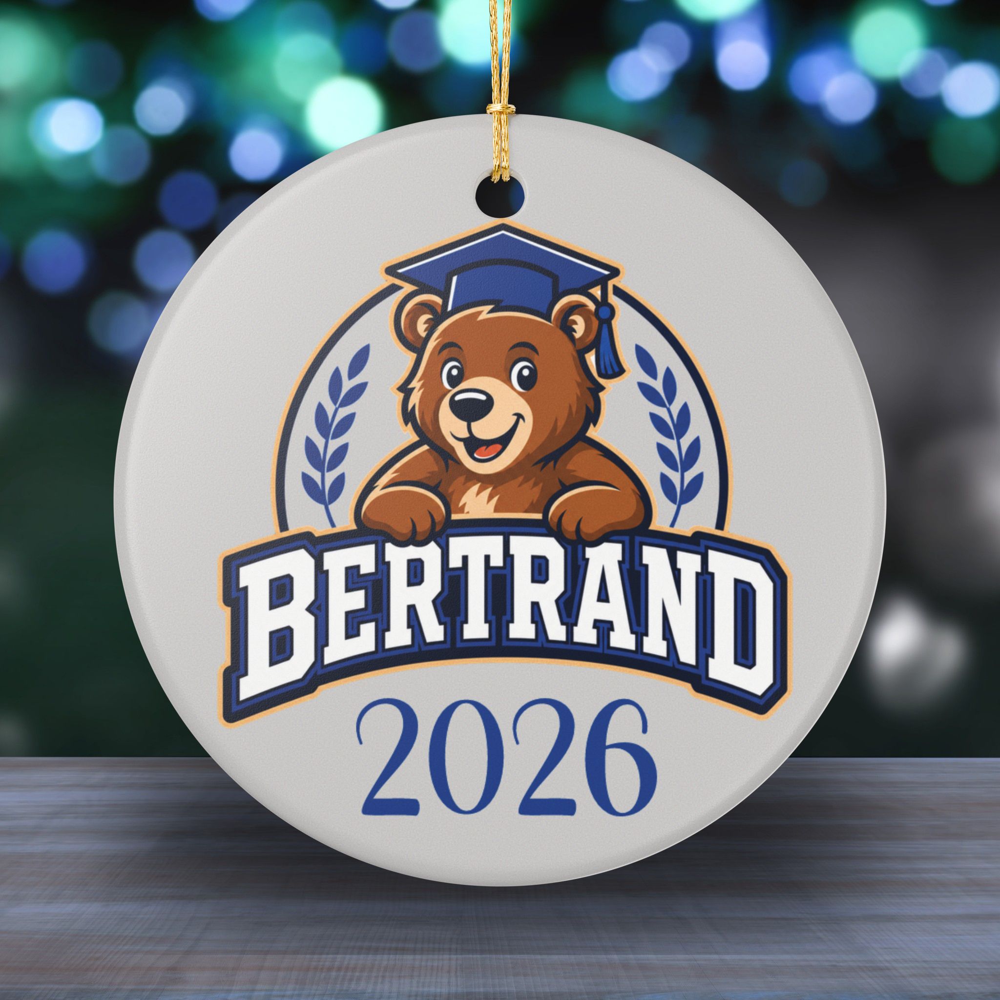 17834481402871202123_2048_custom.jpeg Bertrand Bear 2026-2027 Ceramic Ornament