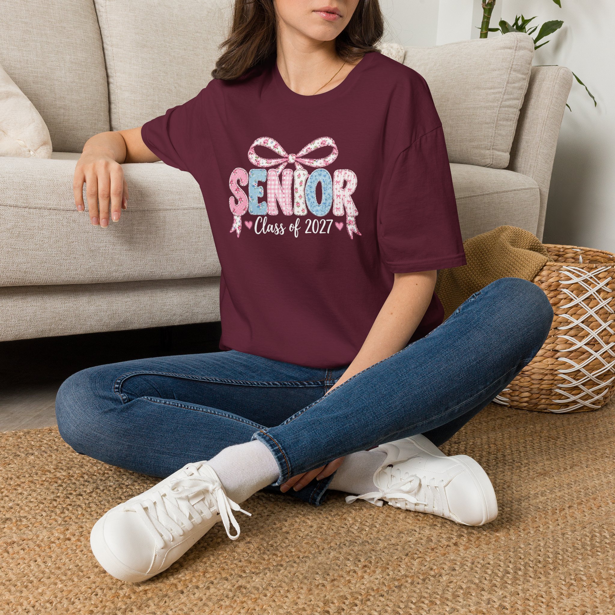 Senior Class of 2027 Bow T-shirt - Image 14