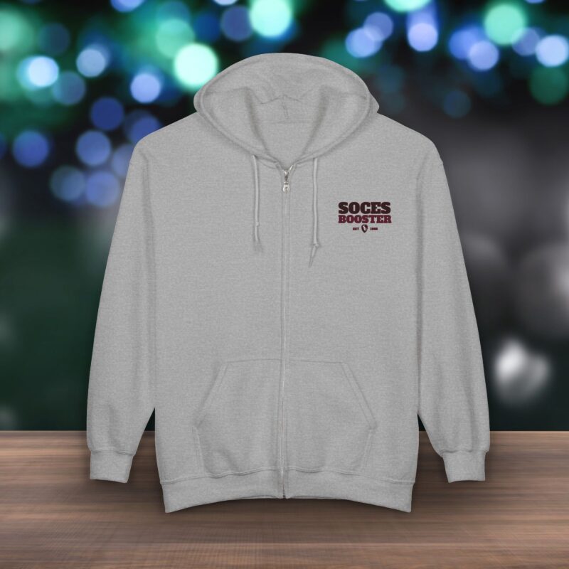 SOCES Booster Zip Hoodie — Full-Zip Sweatshirt -Front & Back