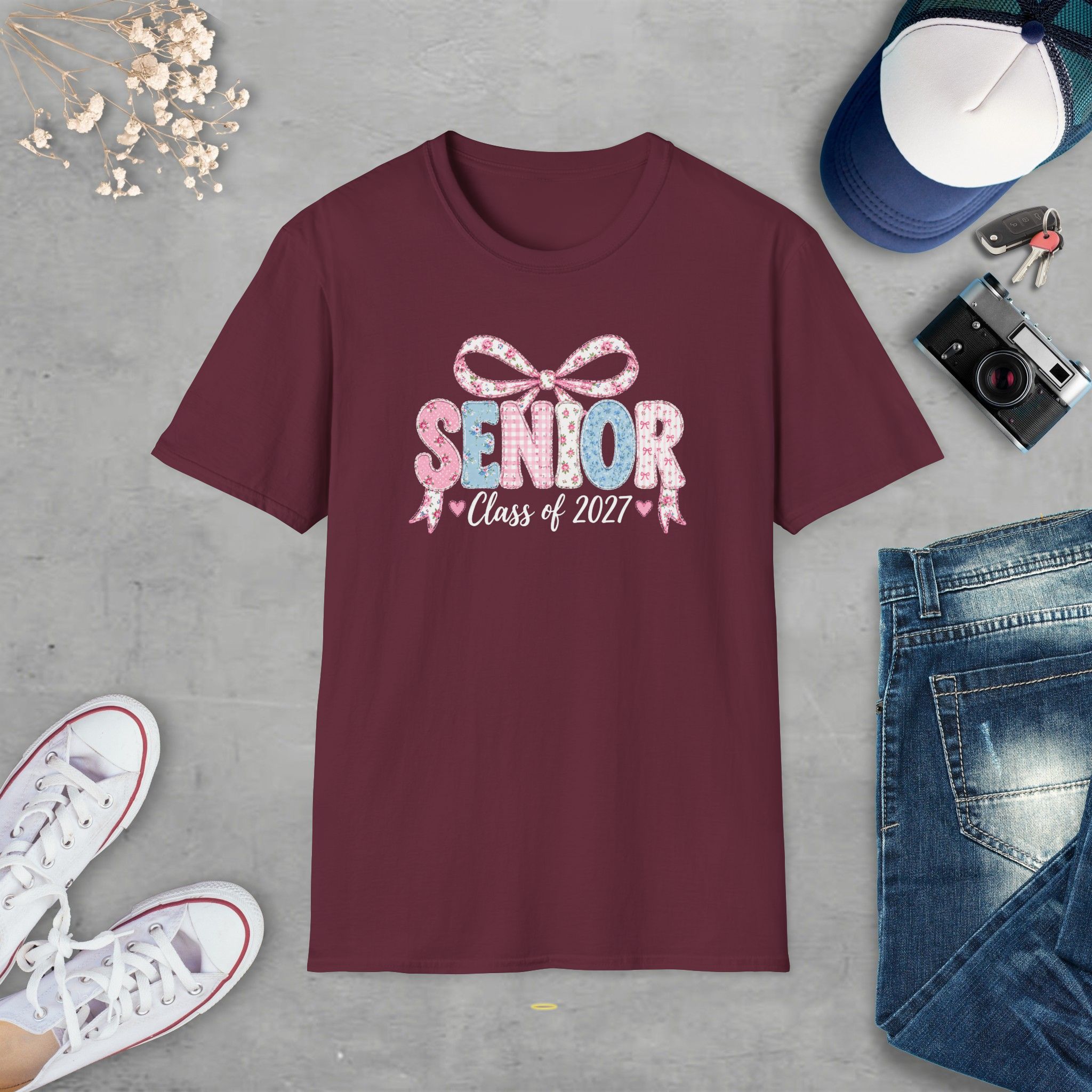 Senior Class of 2027 Bow T-shirt - Image 15