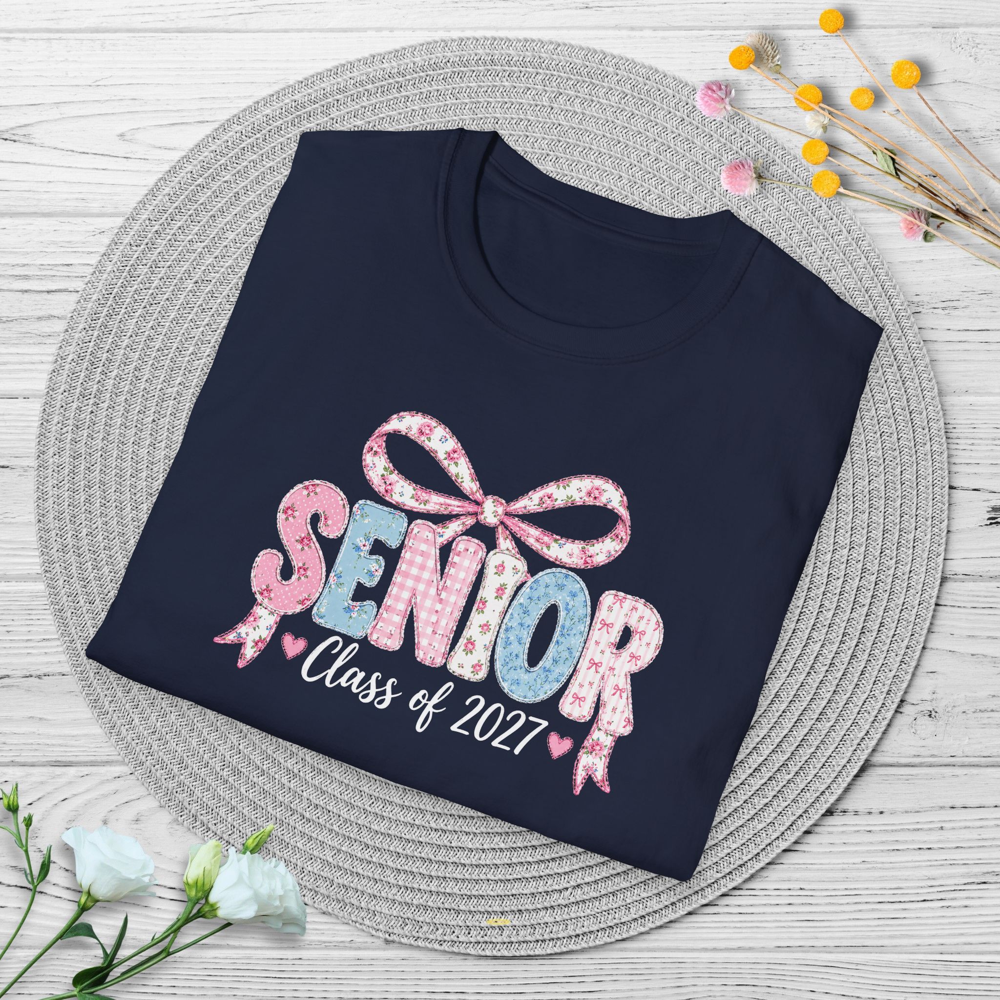 Senior Class of 2027 Bow T-shirt - Image 28