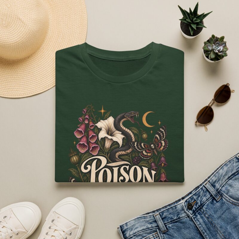 Poison in bloom botany of poisonous plants Halloween T-shirt