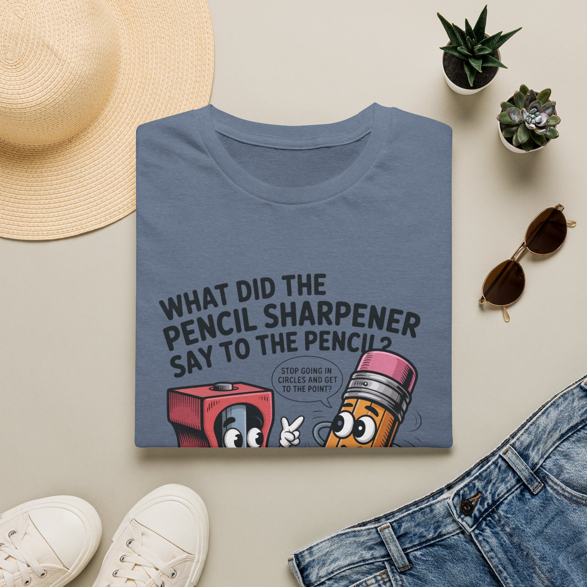 Pencil Sharpener to Pencil Joke T-shirt - Image 16