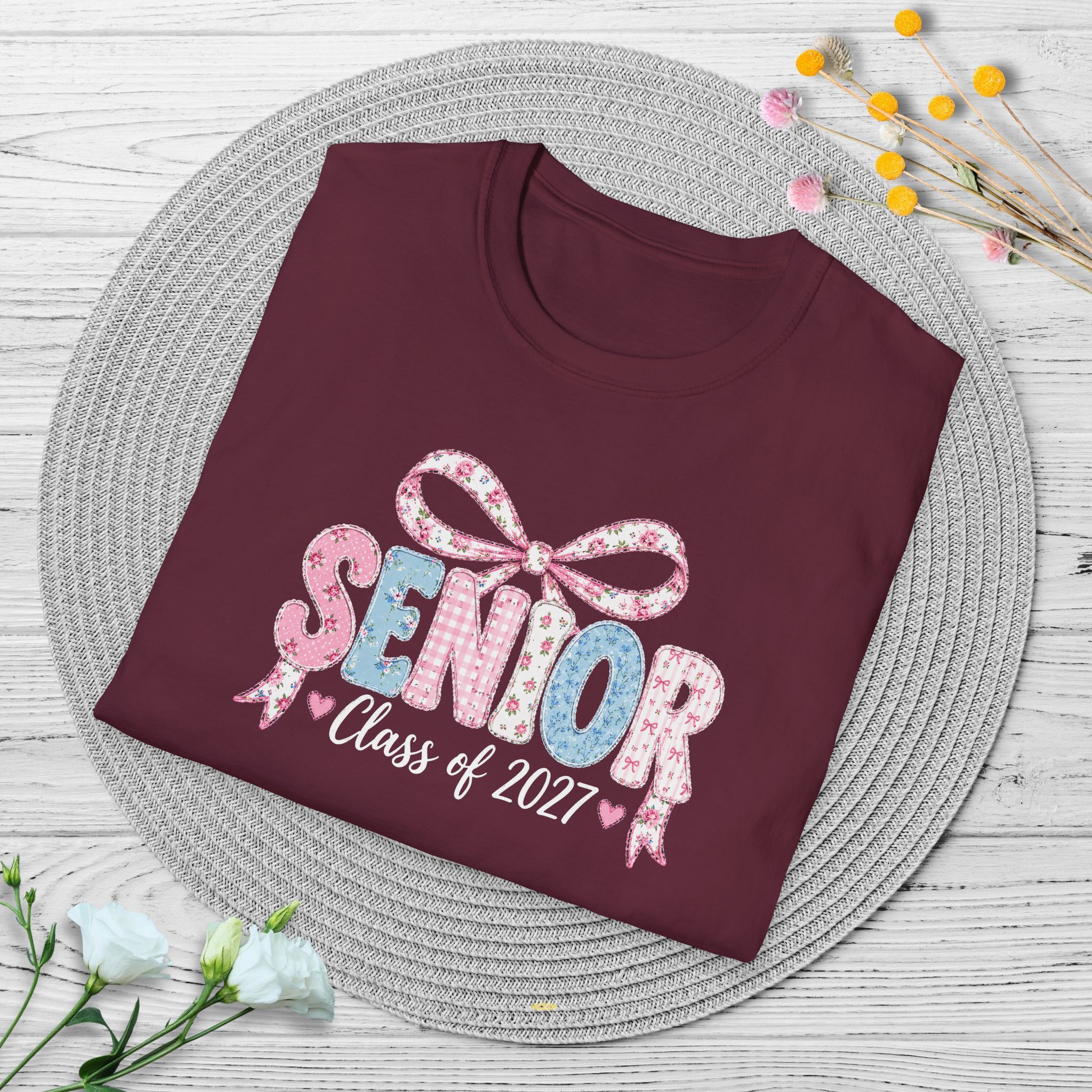 Senior Class of 2027 Bow T-shirt - Image 16