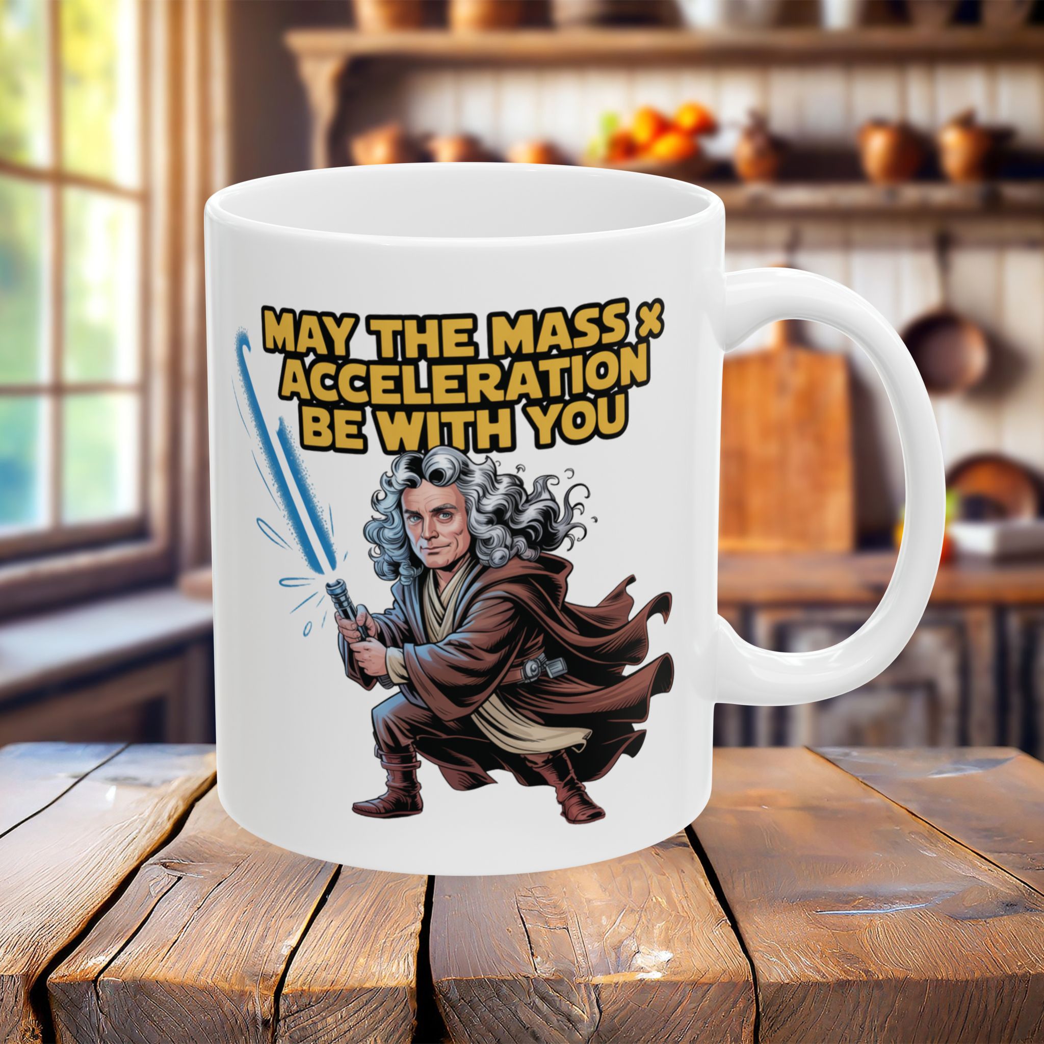 Coffee Mug – May the Mass and Acceleration be with you (11oz, 15oz) - Image 3