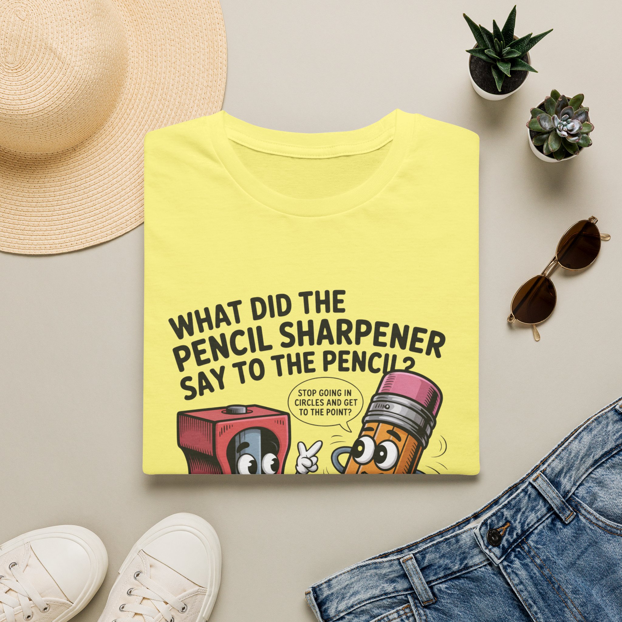 Pencil Sharpener to Pencil Joke T-shirt - Image 22