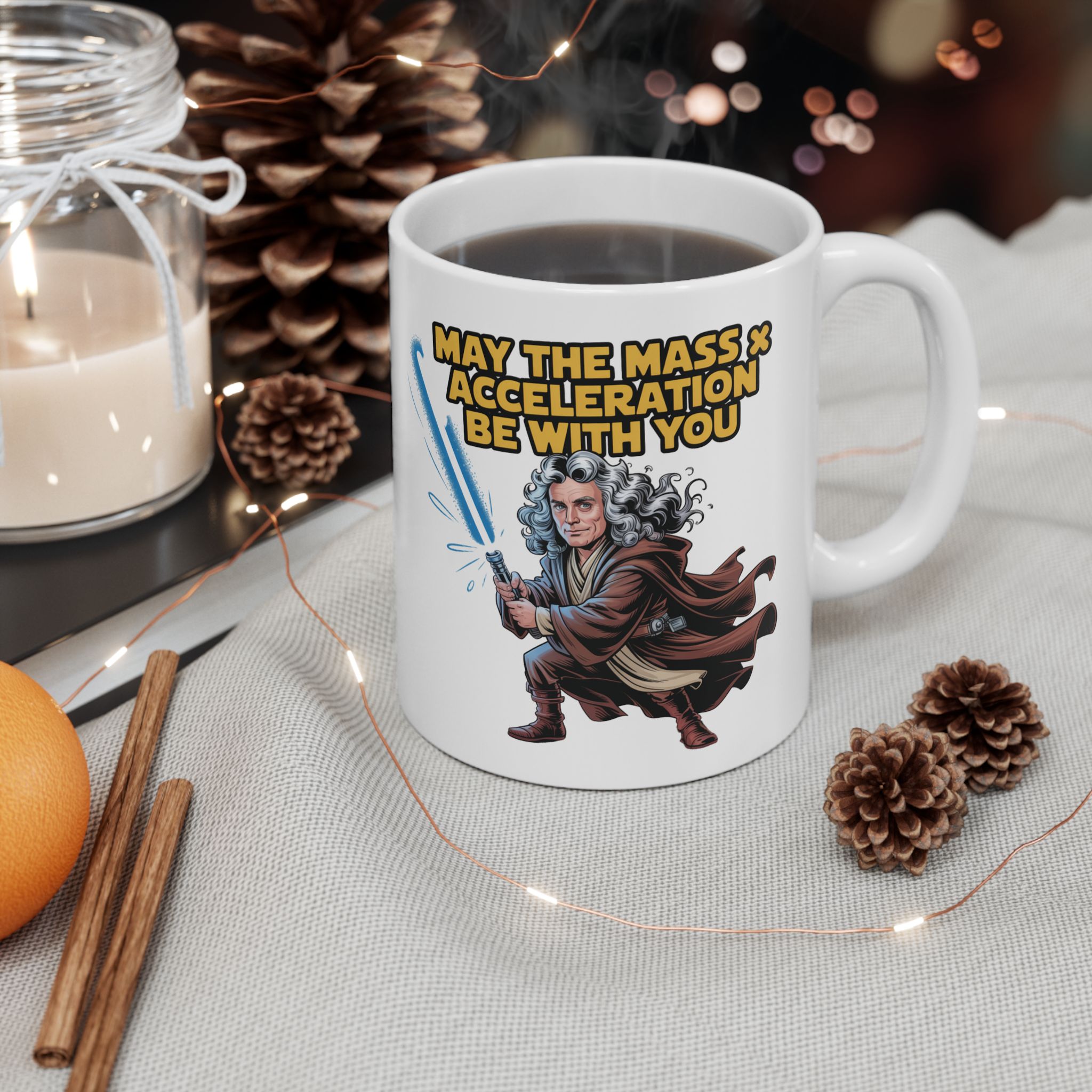 Coffee Mug – May the Mass and Acceleration be with you (11oz, 15oz) - Image 7