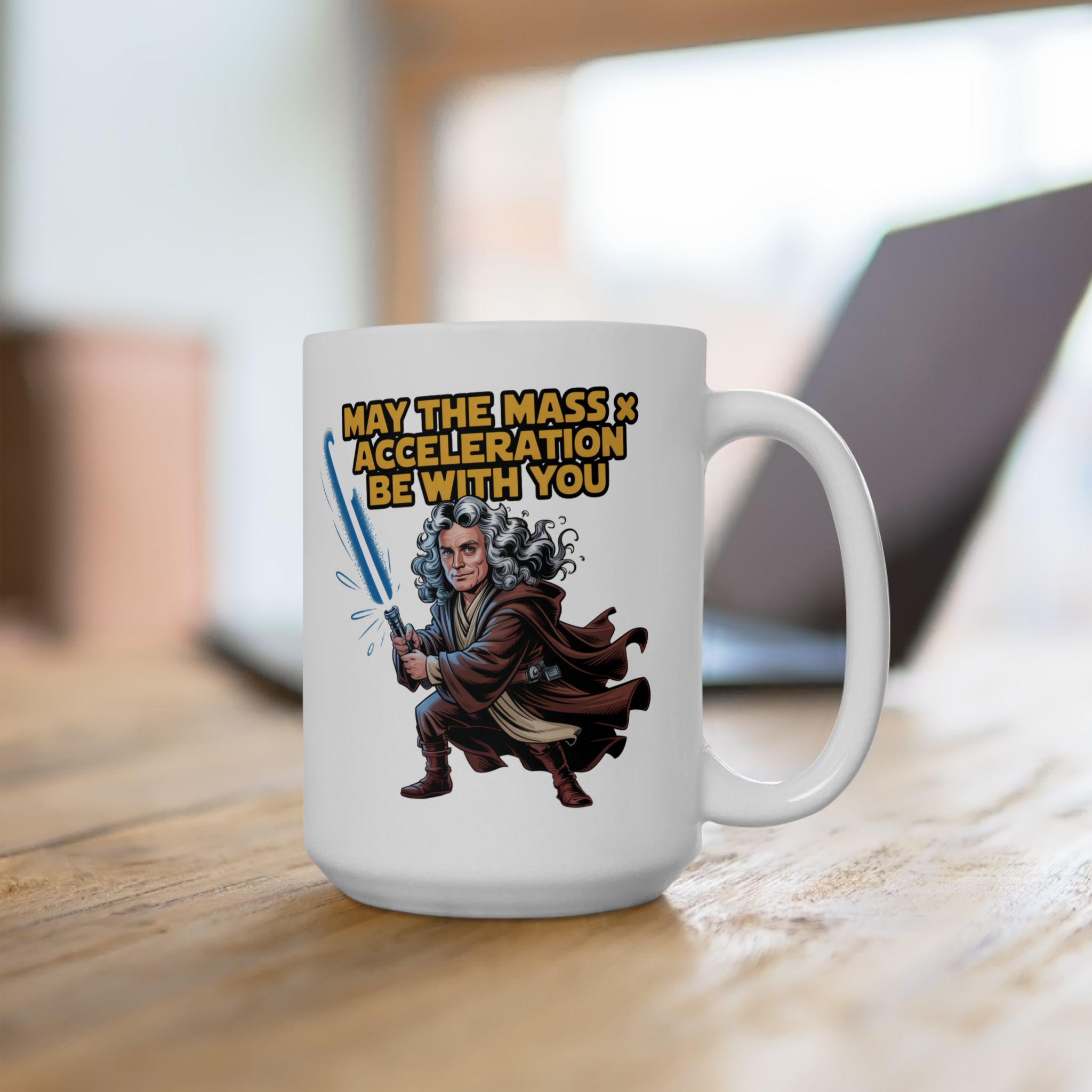 Coffee Mug – May the Mass and Acceleration be with you (11oz, 15oz) - Image 12