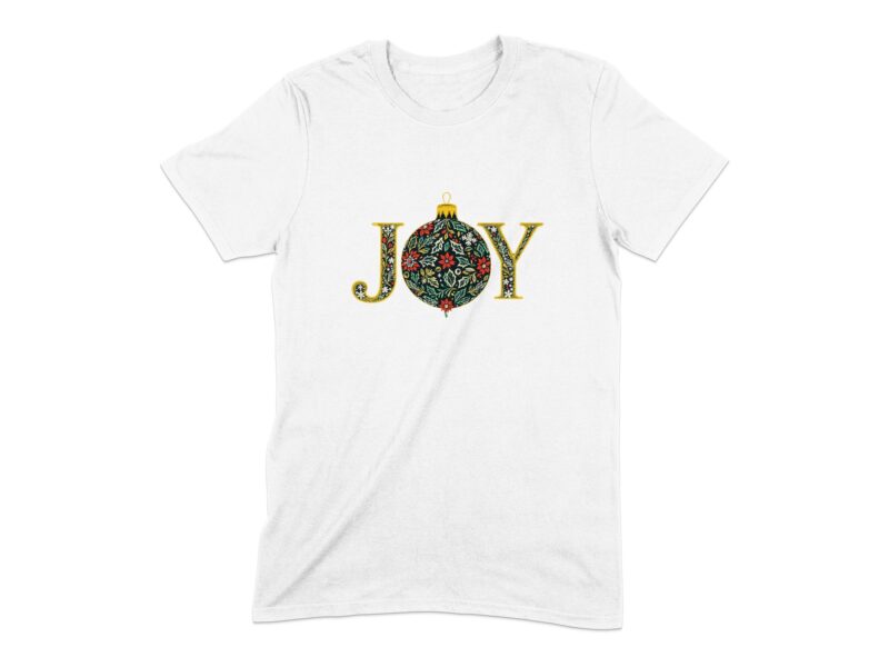 Botanical Joy Christmas Ornament T-Shirt