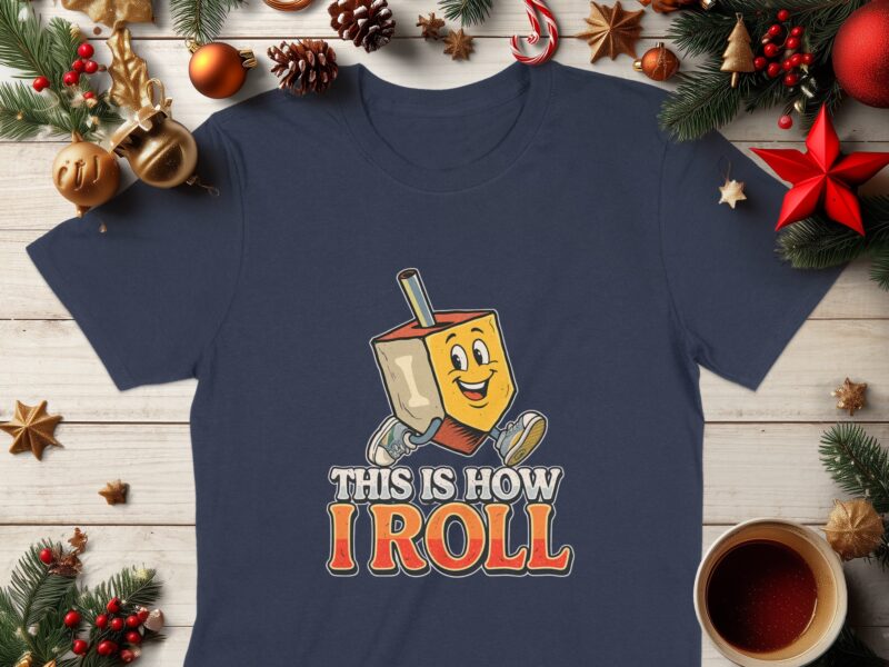 This Is How I Roll Dreidel Hanukkah Jewish Holiday T-Shirt