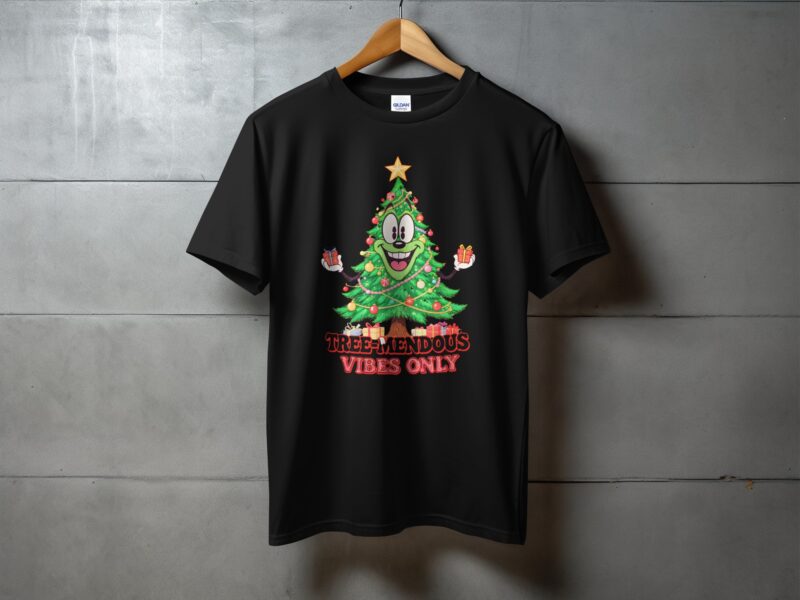 Tree-Mendous Vibes Only Holiday Christmas Tree T-Shirt