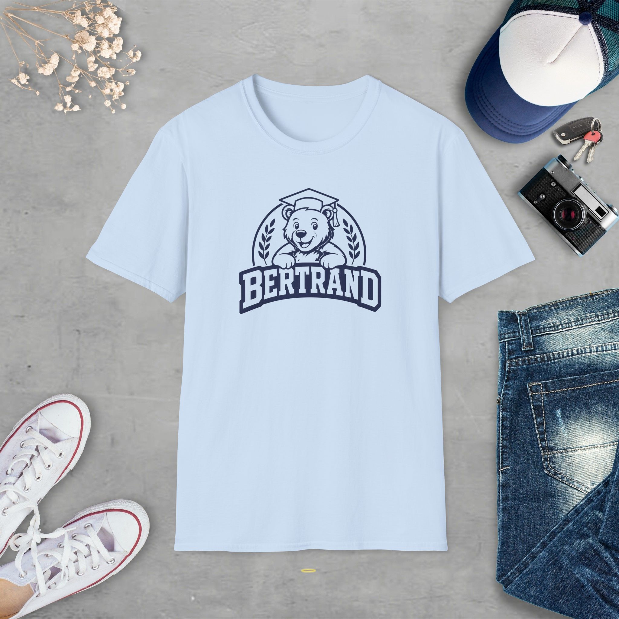 10619933990337422152_2048_custom-2.jpeg ADULT -Bertrand Bear Single Color T‑Shirt