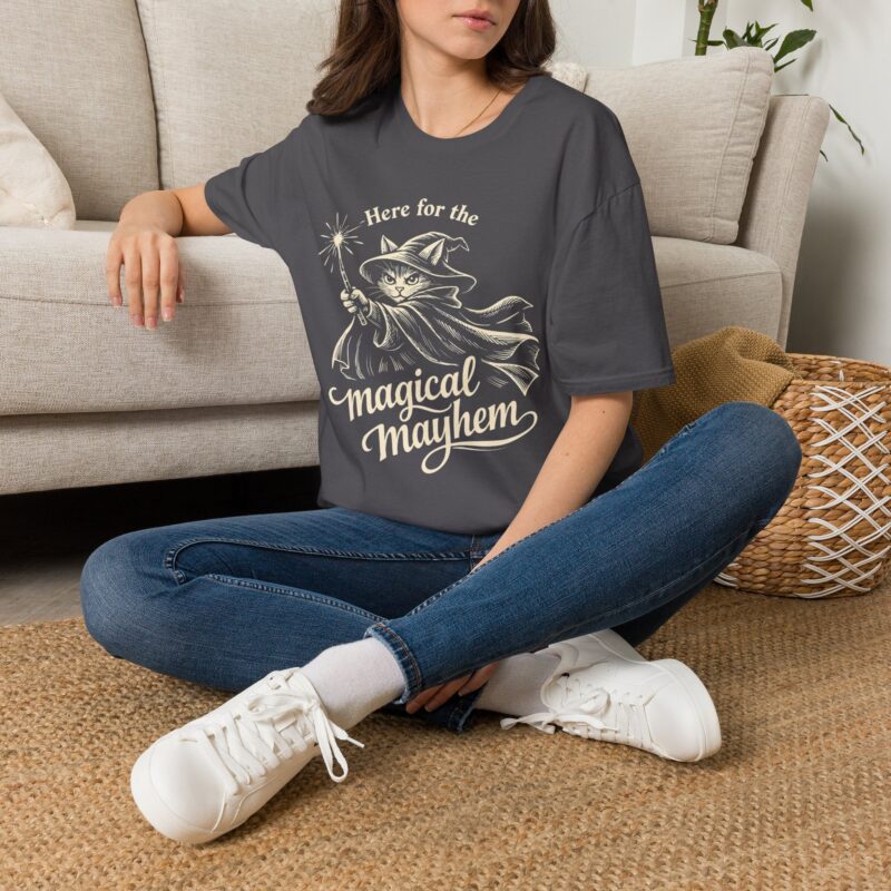 Here for the magical mayhem cat Halloween T-shirt
