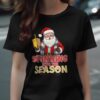 Spinning Into The Season Santa Holiday Celebration T-Shirt