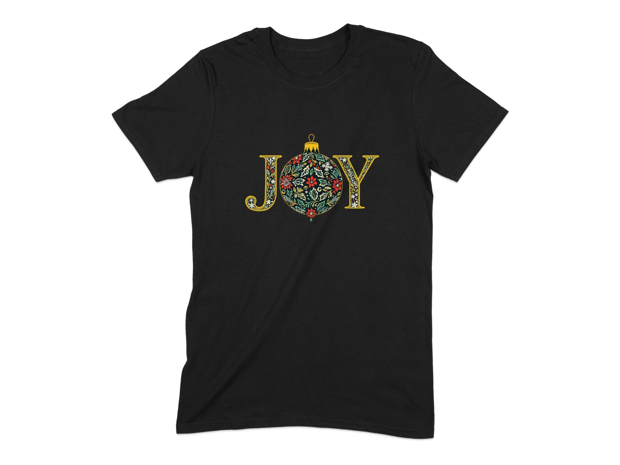 12f5bc11-5248-49c6-81dc-2bd8b14e0c5b Botanical Joy Christmas Ornament T-Shirt