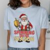 Spinning Into The Season Santa Holiday Celebration T-Shirt