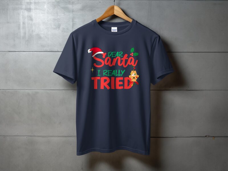 Dear Santa I Really Tried Christmas T-Shirt