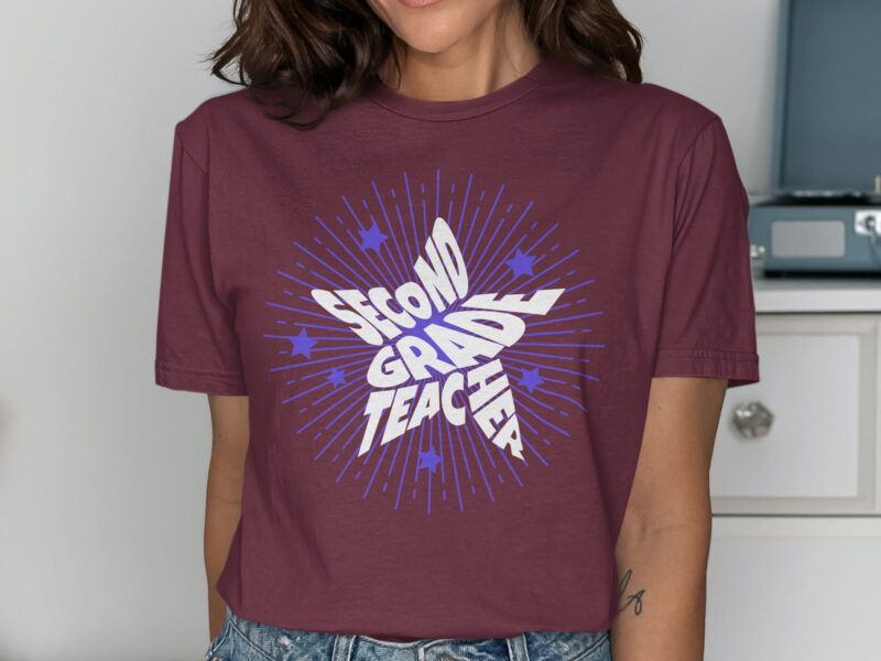 Second Grade Teacher Starburst T-Shirt