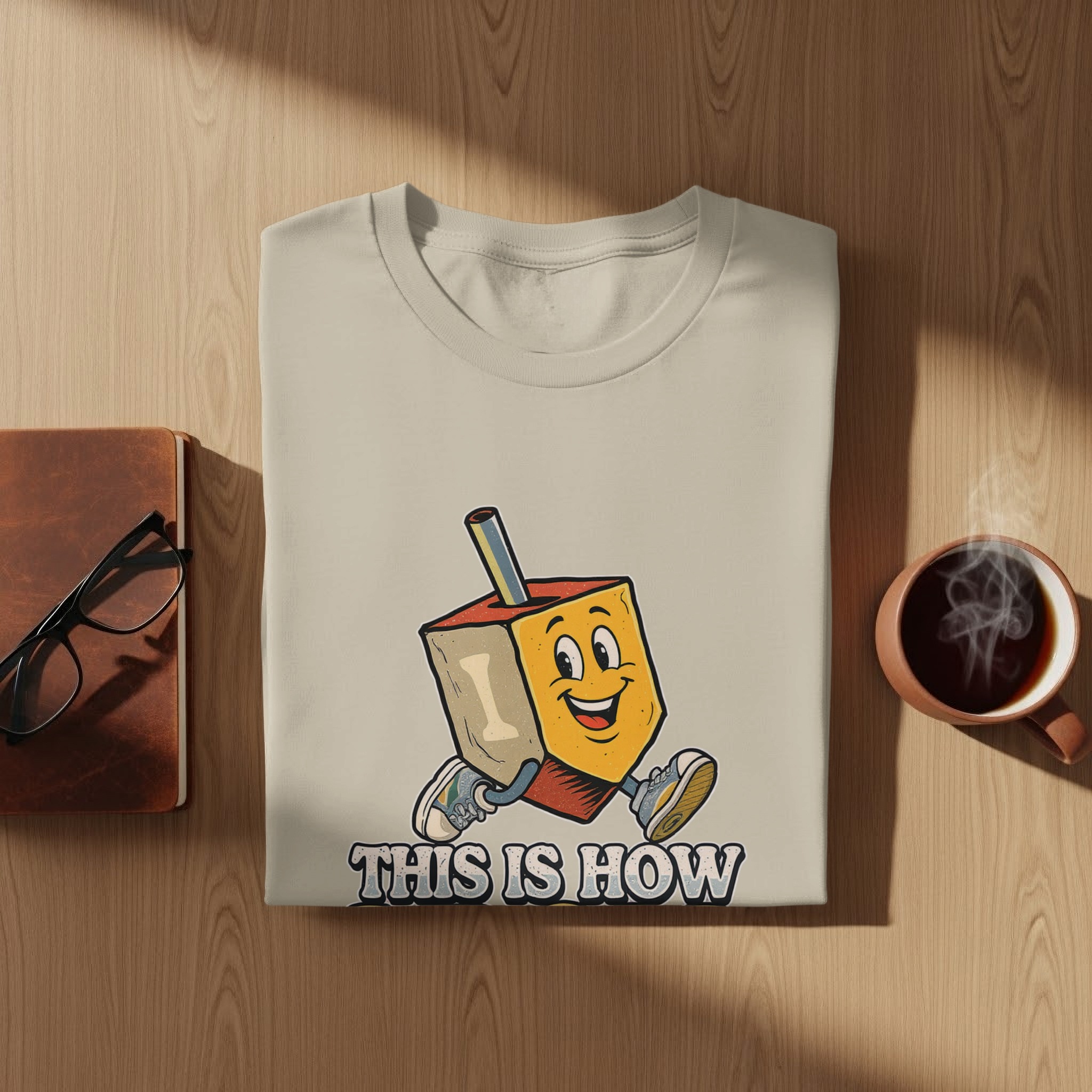 1f6cc07f-0f89-4bf9-aa67-91b89beae9ac This Is How I Roll Dreidel Hanukkah Jewish Holiday T-Shirt