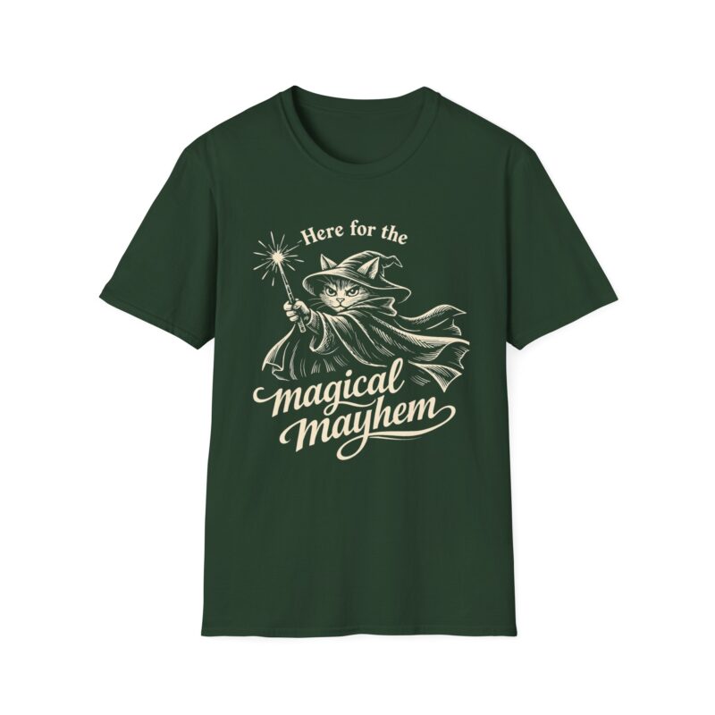 Here for the magical mayhem cat Halloween T-shirt