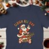 Sleigh All Day Santa Claus Scooter Festive Season T-Shirt