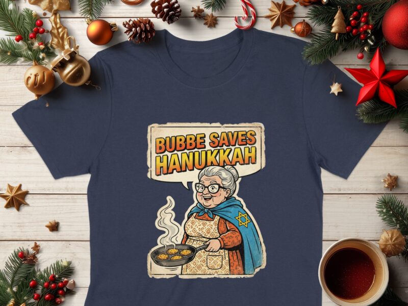 Bubbe Saves Hanukkah Superhero Great Cooking Skills T-Shirt