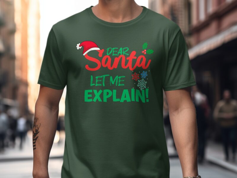 Funny Dear Santa Let Me Explain Christmas T-Shirt
