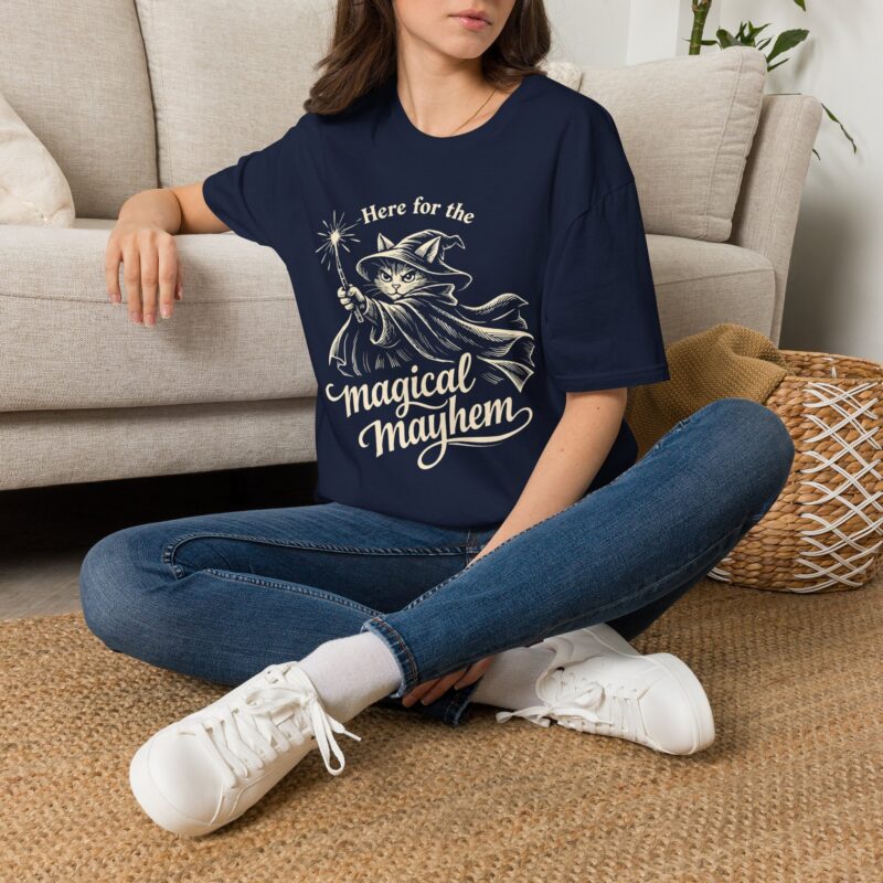 Here for the magical mayhem cat Halloween T-shirt