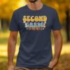 Retro Groovy Second Grade Teacher T-Shirt