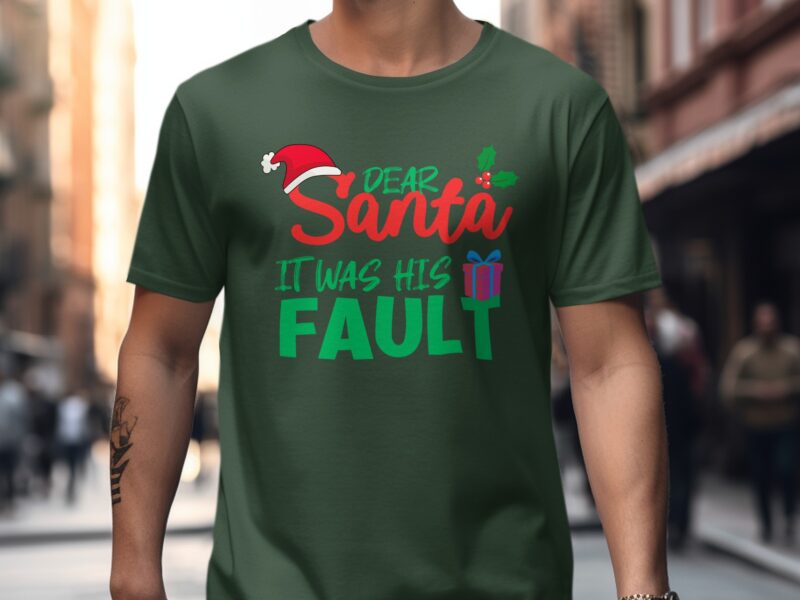 Dear Santa It Was His Fault T-Shirt