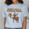 Sleigh Bells Spinning Skills with Deer Hanukkah T-Shirt