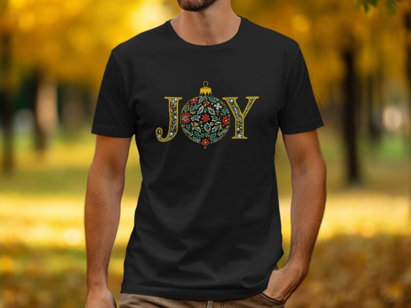 Botanical Joy Christmas Ornament T-Shirt