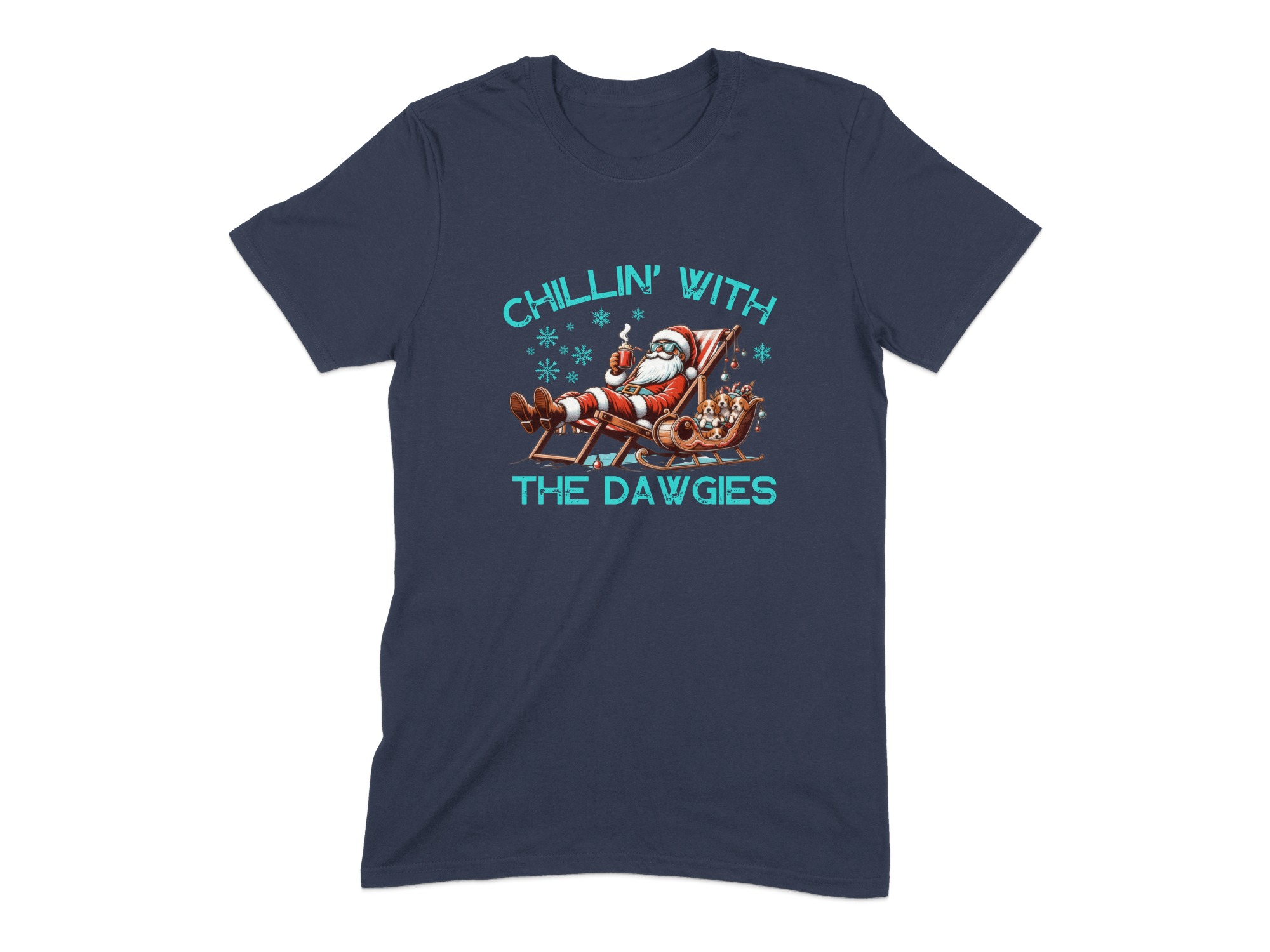 5b6f956b-b53c-4447-a065-f20a9ac3534f Chillin' With The Dawgies Christmas T-Shirt