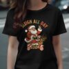 Sleigh All Day Santa Claus Scooter Festive Season T-Shirt