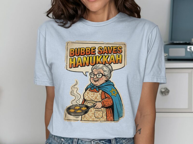 Bubbe Saves Hanukkah Superhero Great Cooking Skills T-Shirt