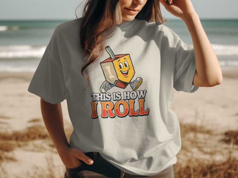 This Is How I Roll Dreidel Hanukkah Jewish Holiday T-Shirt