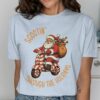 Scootin Through The Holidays Santa Christmas Ride T-Shirt