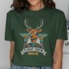 North Pole Flight Crew Aviator Deer T-Shirt
