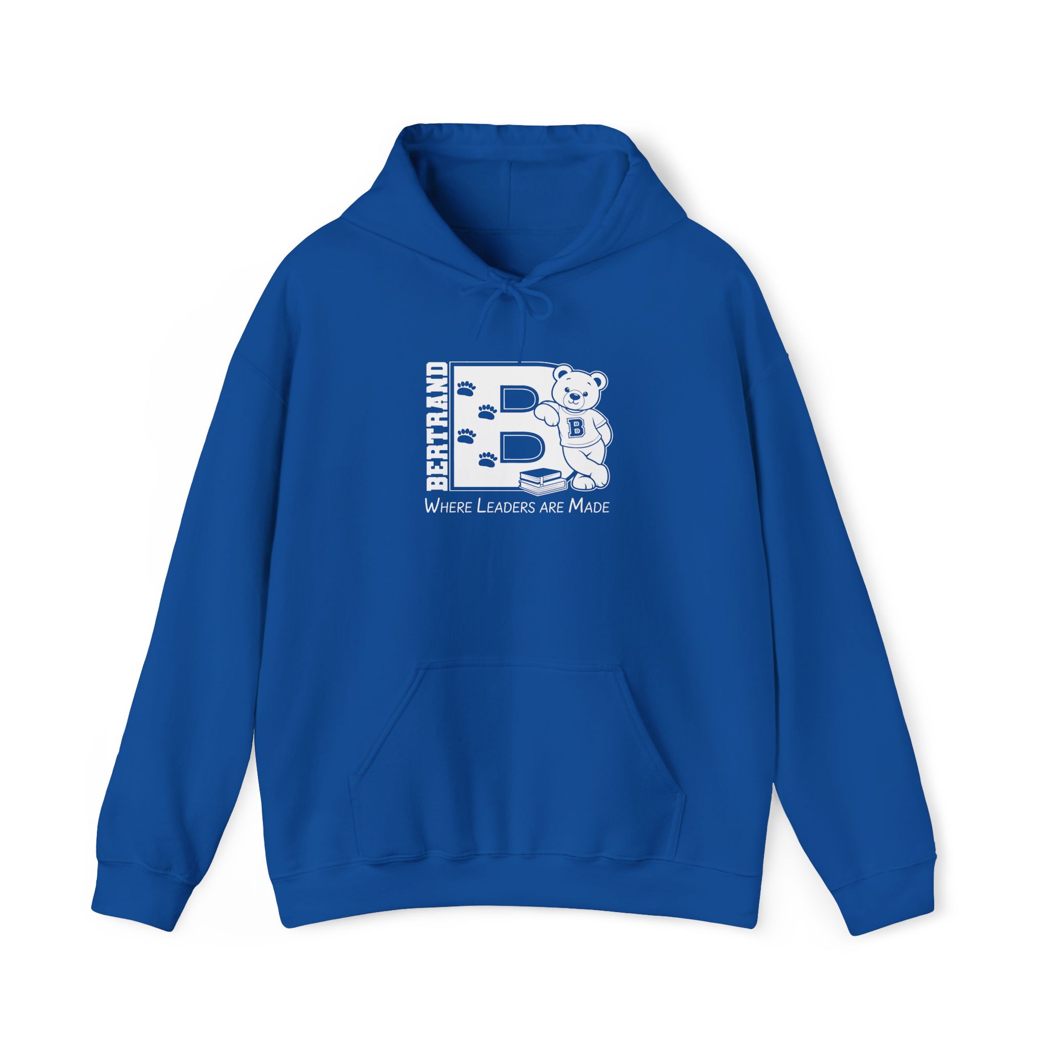 7708283396360573659_4096_custom.jpeg School Special - ADULT - Bertrand "B" Bear Hoodie (Front print)