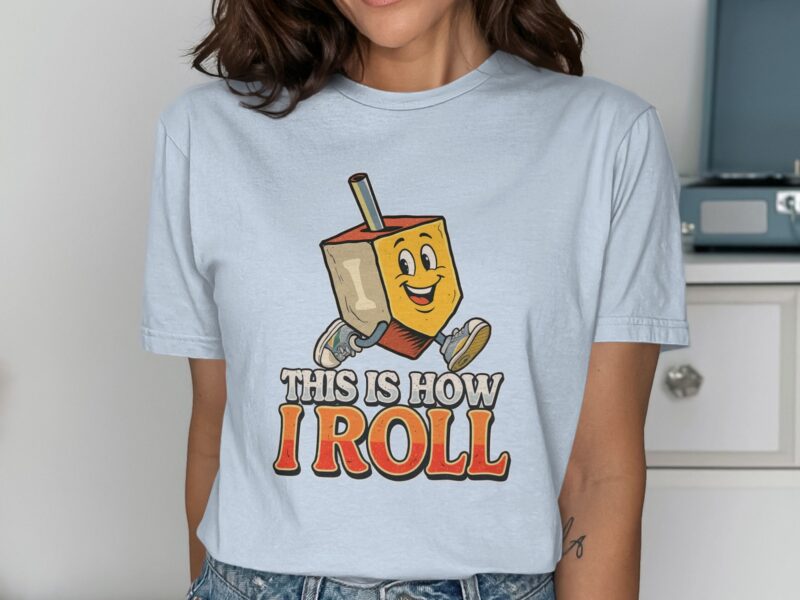 This Is How I Roll Dreidel Hanukkah Jewish Holiday T-Shirt